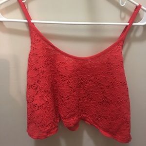 Coral crop top